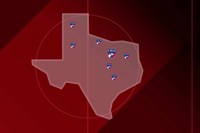 The market locations of the FC Dallas TV Network