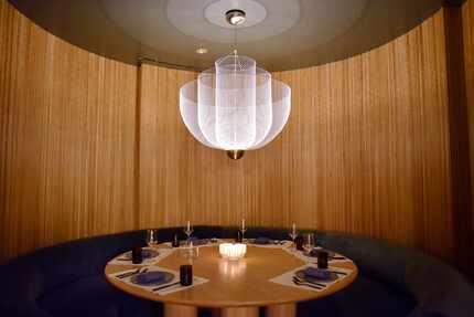 This circular booth in a corner of Commons Club seems right for a power lunch.