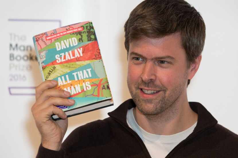 David Szalay poses for a photograph l in London on Oct. 24, 2016, ahead of the announcement...