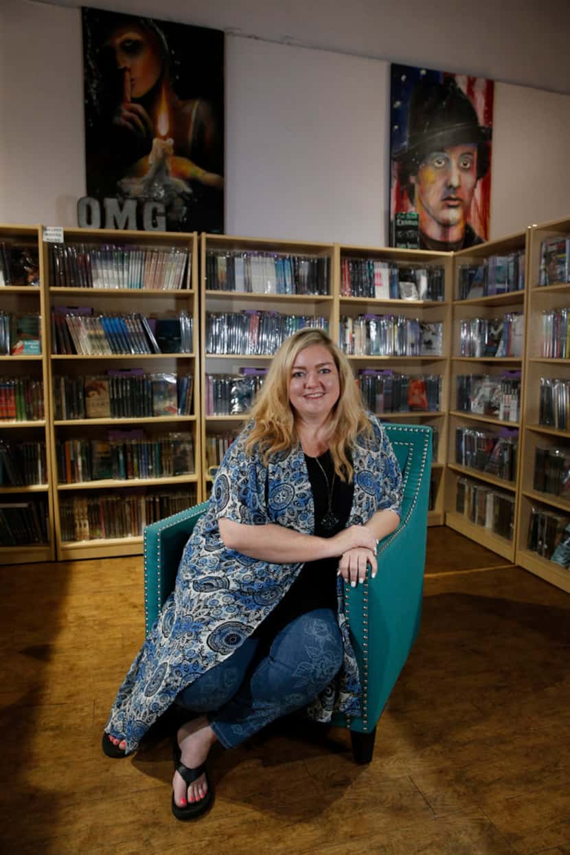 Author Colleen Hoover  at her bookstore in Sulphur Springs, Texas.
