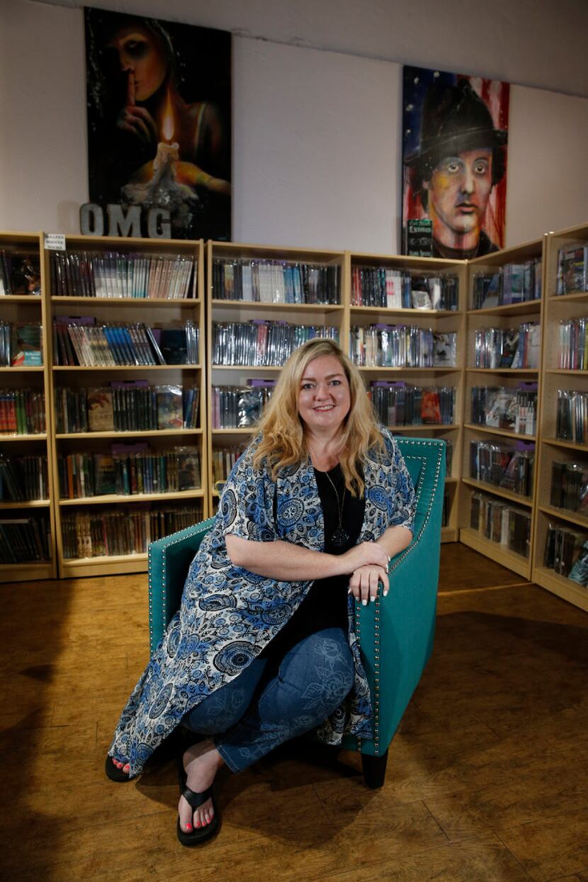 Author Colleen Hoover  at her bookstore in Sulphur Springs, Texas.