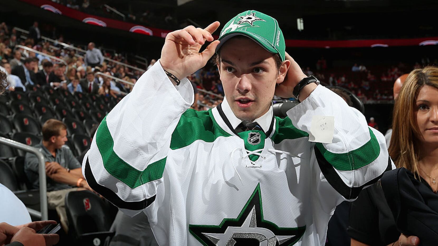 NEWARK, NJ - JUNE 30:  Philippe Desrosiers, drafted #54 overall by the Dallas Stars,...