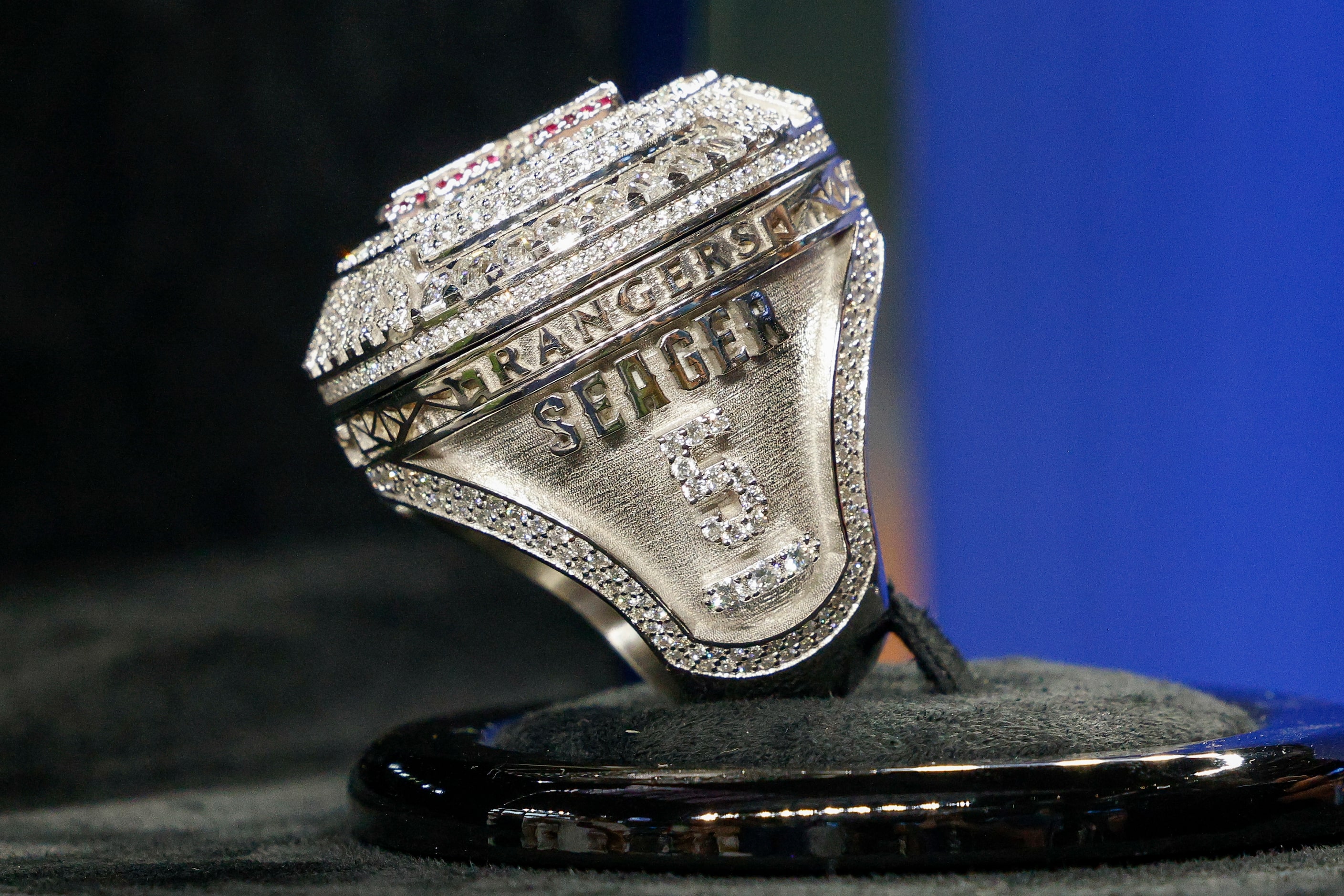 A detailed look at Texas Rangers shortstop Corey Seager’s World Series championship ring,...