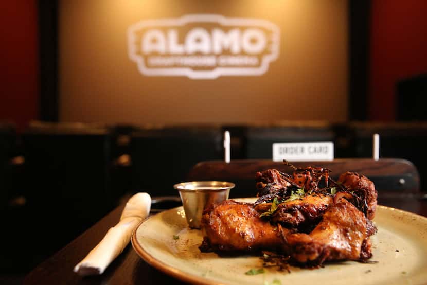The Waadii Berbere spiced wings at Alamo Drafthouse in Dallas.