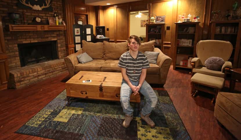 Wrestler Mack Beggs is pictured at home in Hurst, Texas on Tuesday, January 30, 2018. (Louis...