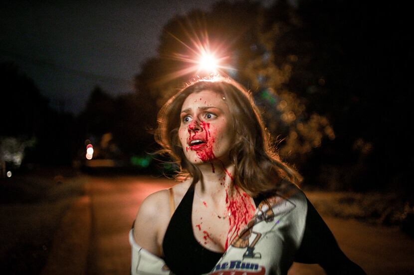 Hayley Griffith stars in Chelsea Stardust's new horror film "Satanic Panic."