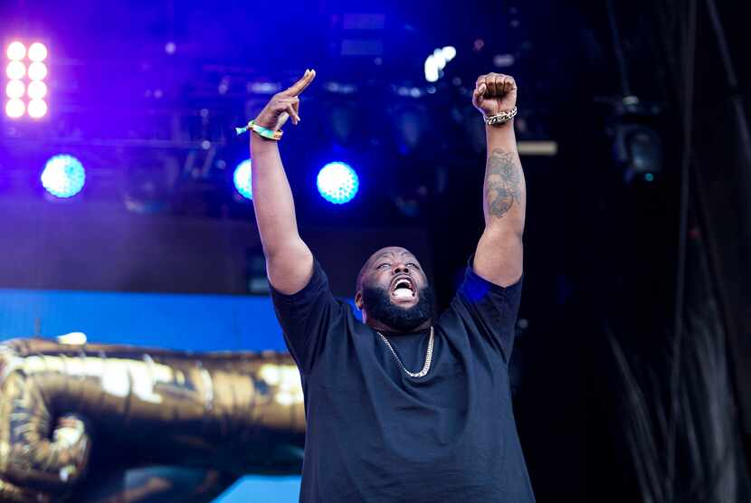 Killer Mike of Run the Jewels interacted with the crowd at the Austin City Limits music...