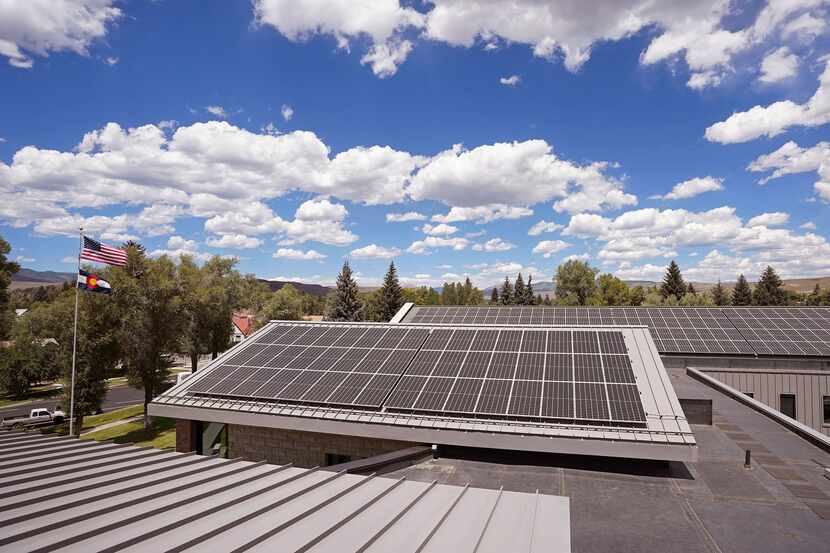 Johnson Controls installed solar panels on top of a county courthouse in Colorado in 2020.