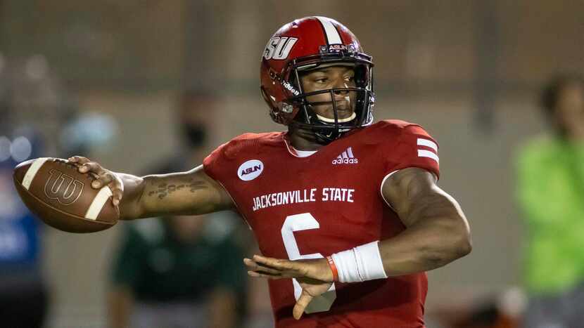 Jacksonville State quarterback Zerrick Cooper (6) during the second half of an NCAA football...