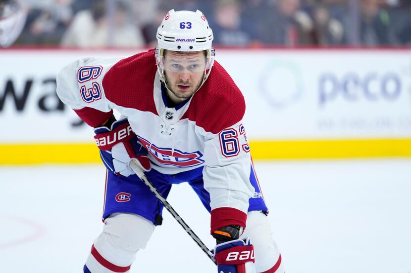 Montreal Canadiens' Evgenii Dadonov plays during an NHL hockey game, Feb. 24, 2023, in...