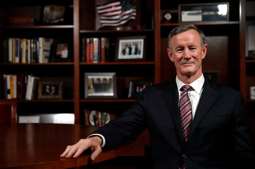 UT-System Chancellor William McRaven poses for a photograph at his office in Austin, Texas,...