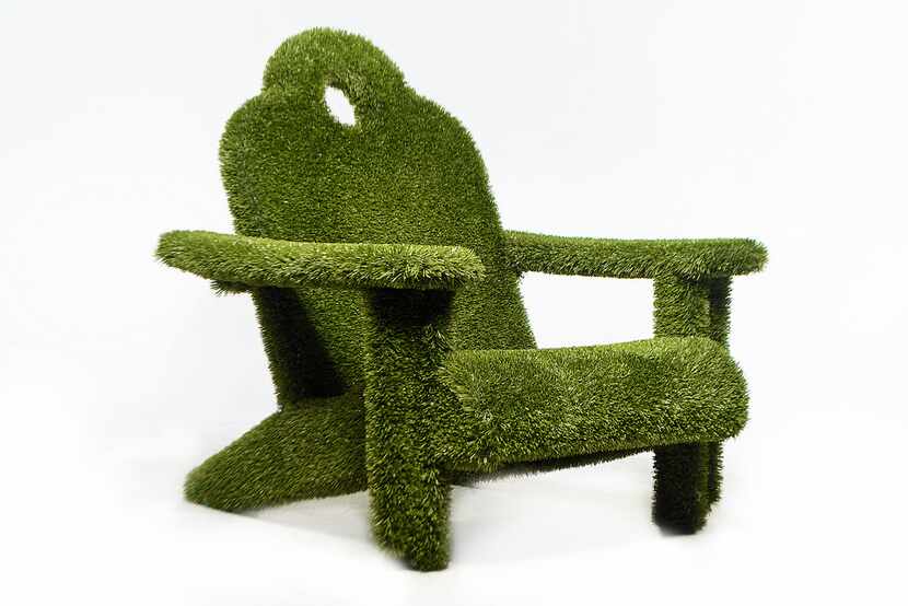 Adirondack Faux Grass Chair available through Mecox