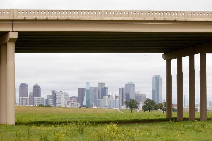 
The Trinity River and its levee near the Inwood Boulevard bridge could be where the...