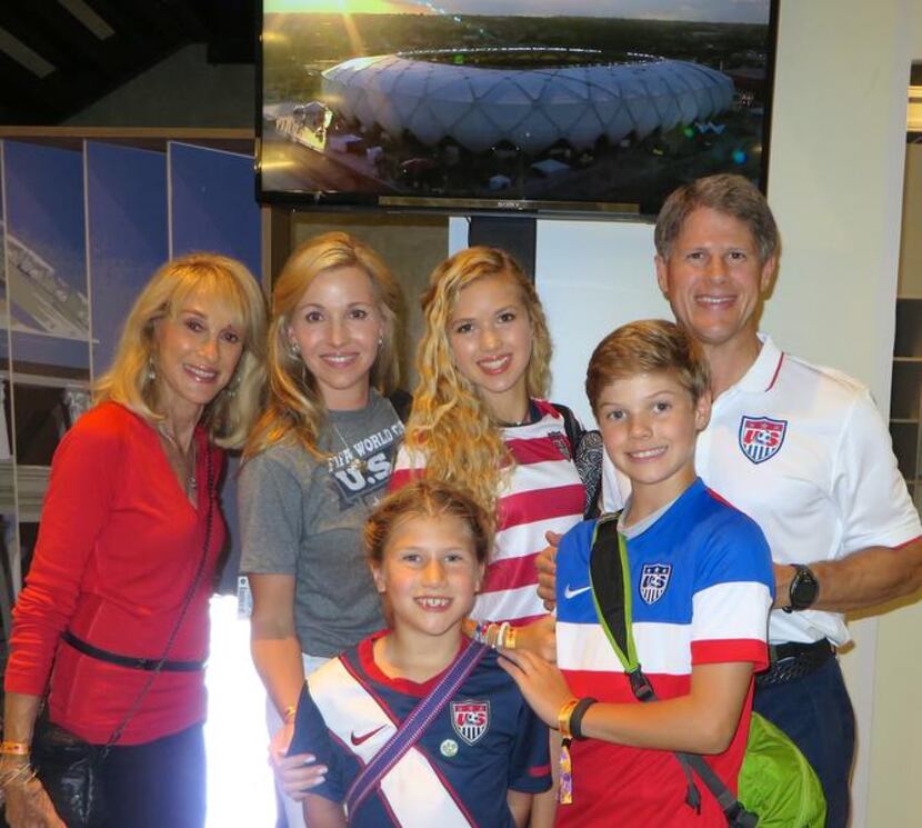 
Clark Hunt (right), owner of FC Dallas, took his family to the World Cup in Brazil,...