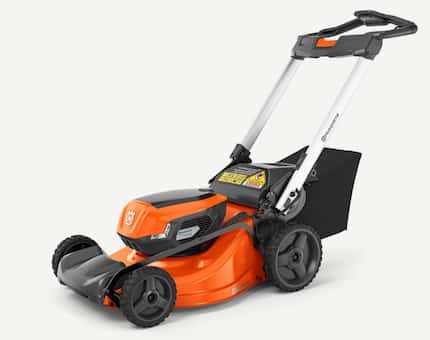 Orange lawn mower