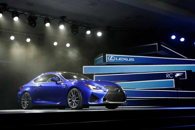 FILE - In this Jan. 14, 2014 file photo,  the Lexus RC F Coupe is unveiled at the at the...
