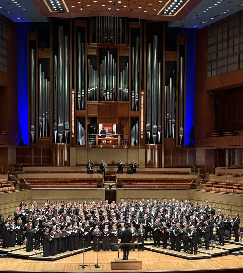 Anthony Blake Clark conducted the Dallas Symphony Chorus, Dallas Symphony trombones, soprano...