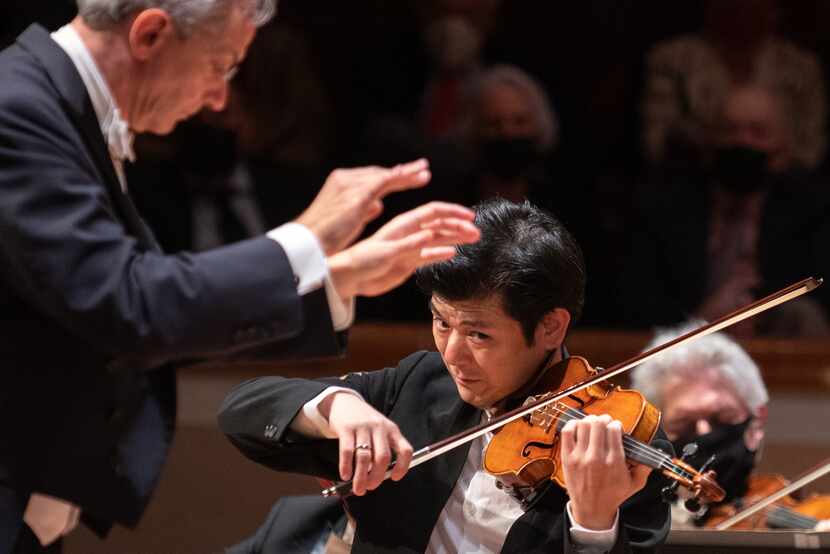 Fabio Luisi conducts the Dallas Symphony Orchestra in Bruch's G minor Concerto for violin...