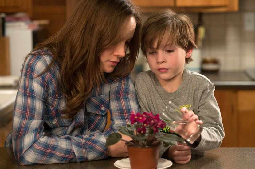 In this image released by A24 Films,  Brie Larson, left, and Jacob Tremblay appear in a...