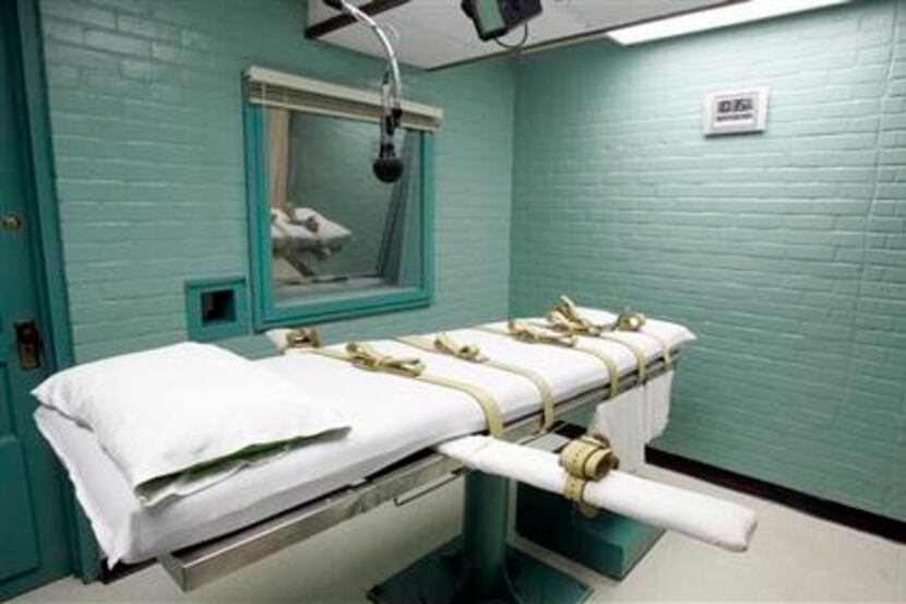 FILE - The gurney in the death chamber is shown in this May 27, 2008 file photo from...