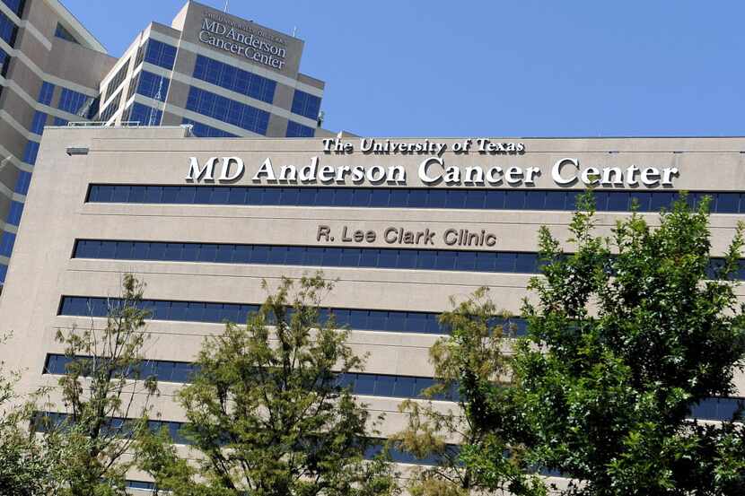 File photo of The University of Texas MD Anderson Cancer Center in Houston. (AP Photo/Pat...