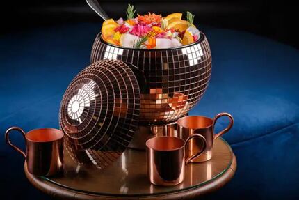 The Dorsey offers Disco Punch Bowls featuring Laurent-Perrier, Dom Perignon, Patron Tequila...