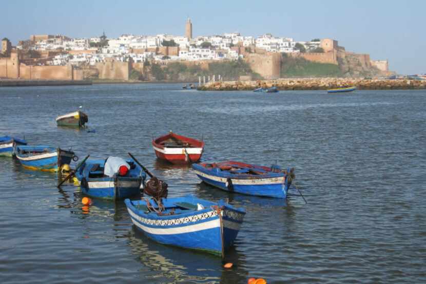 This January 2013 photo shows the Kasbah des Oudayas in Rabat, Morocco, high on a cliff over...