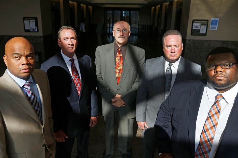 
From left: Civil rights chief prosecutor Don Guidry, Felony Investigations’ James Hallum,...