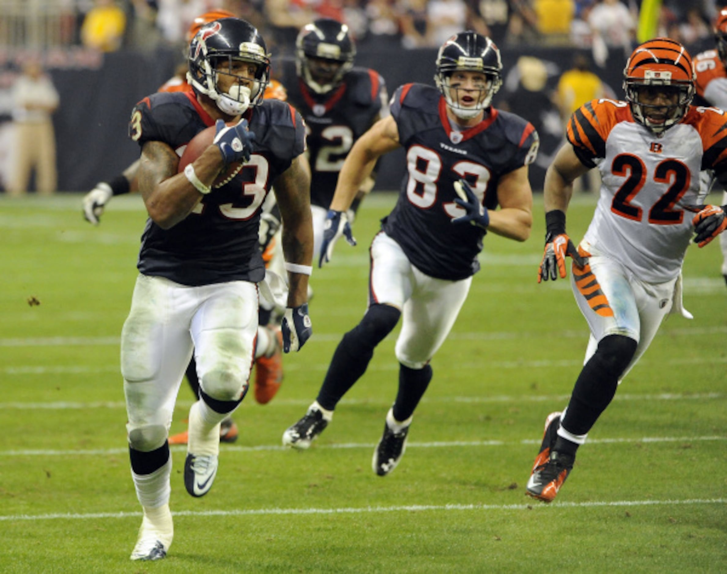 11th Aug 2012. Texans RB Arian Foster (23) in action during the Carolina  Panthers and Houston Texans first preseason football game of 2012. Houston  Texans defeat the Carolina Panthers 26 - 13 Stock Photo - Alamy