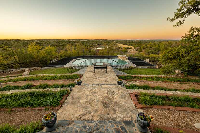 The main home features sweeping views of the sprawling Erath County property.
