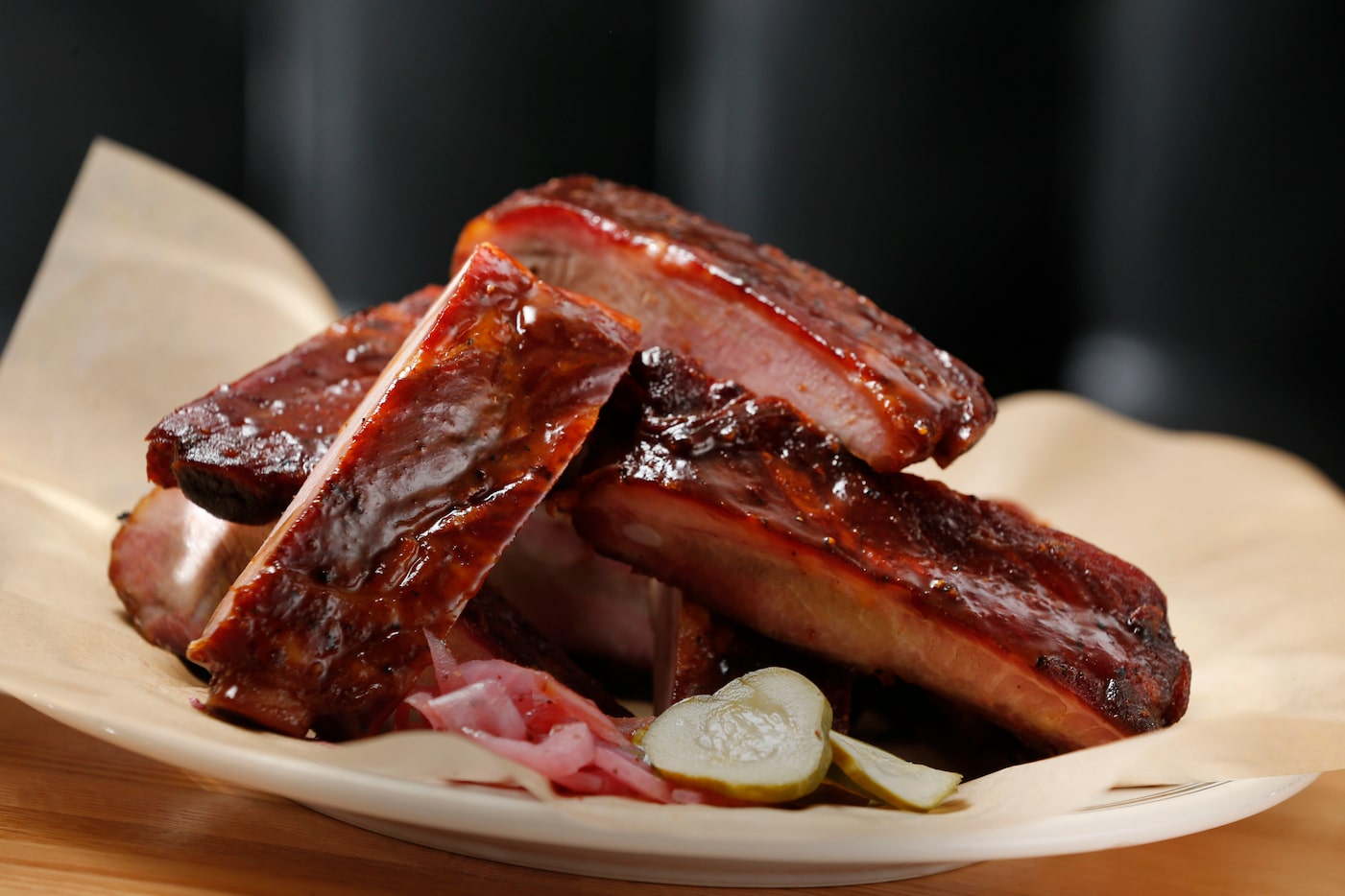 A pound of ribs served at 18th and Vine barbecue restaurant in Dallas on November 25, 2015. ...