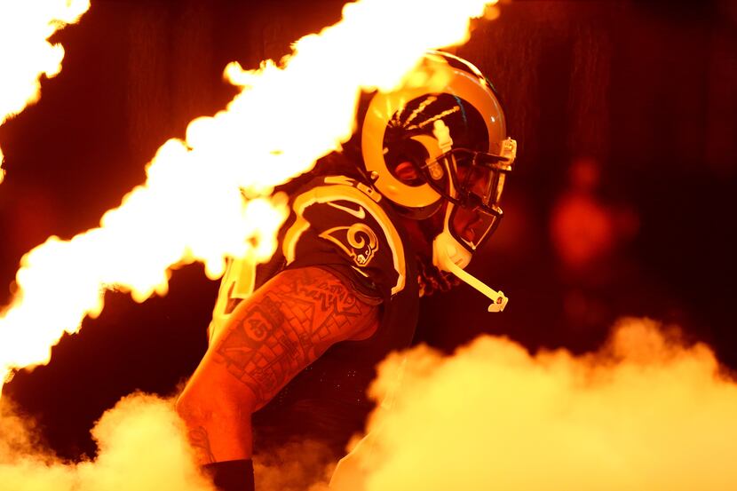 ST. LOUIS, MO - DECEMBER 13: Mark Barron #26 of the St. Louis Rams takes to the field prior...