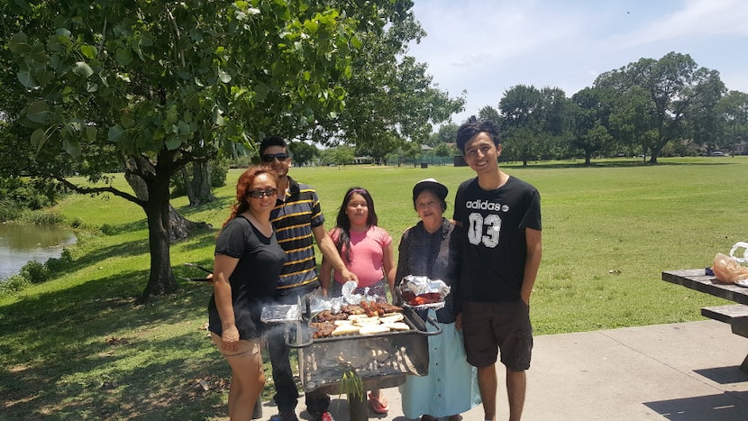 Diana Mendoza, Xavier Cortez, Ivanna Mendoza, Eva Mendoza and Jesus Cantu celebrated the...