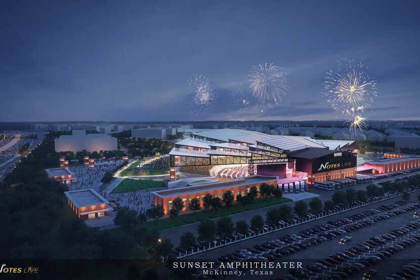 Sunset Amphitheater se construirá cerca del US75 y el Hwy 121 en McKinney, Texas.