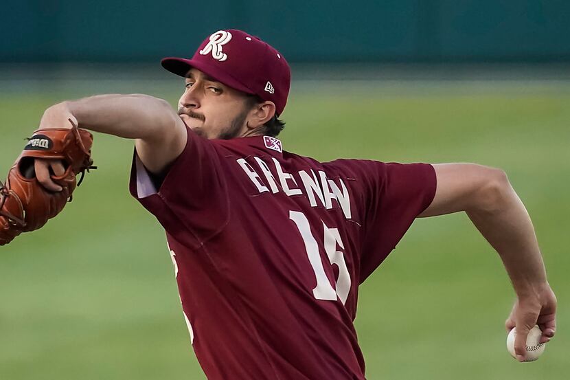Frisco RoughRiders pitcher Tim Brennan delivers during the second inning against the Midland...