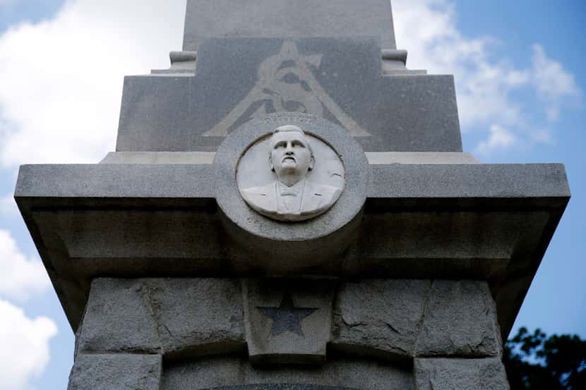 Affixed to the south side of the Confederate War Memorial in Dallas is a likeness of Gen....