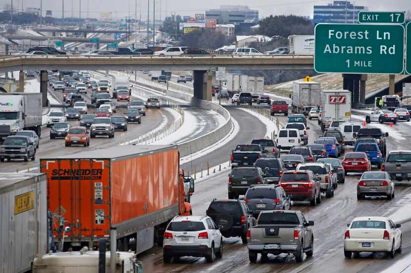 
Traffic stacks up often on Interstate 635 east of the High Five, especially if accidents...