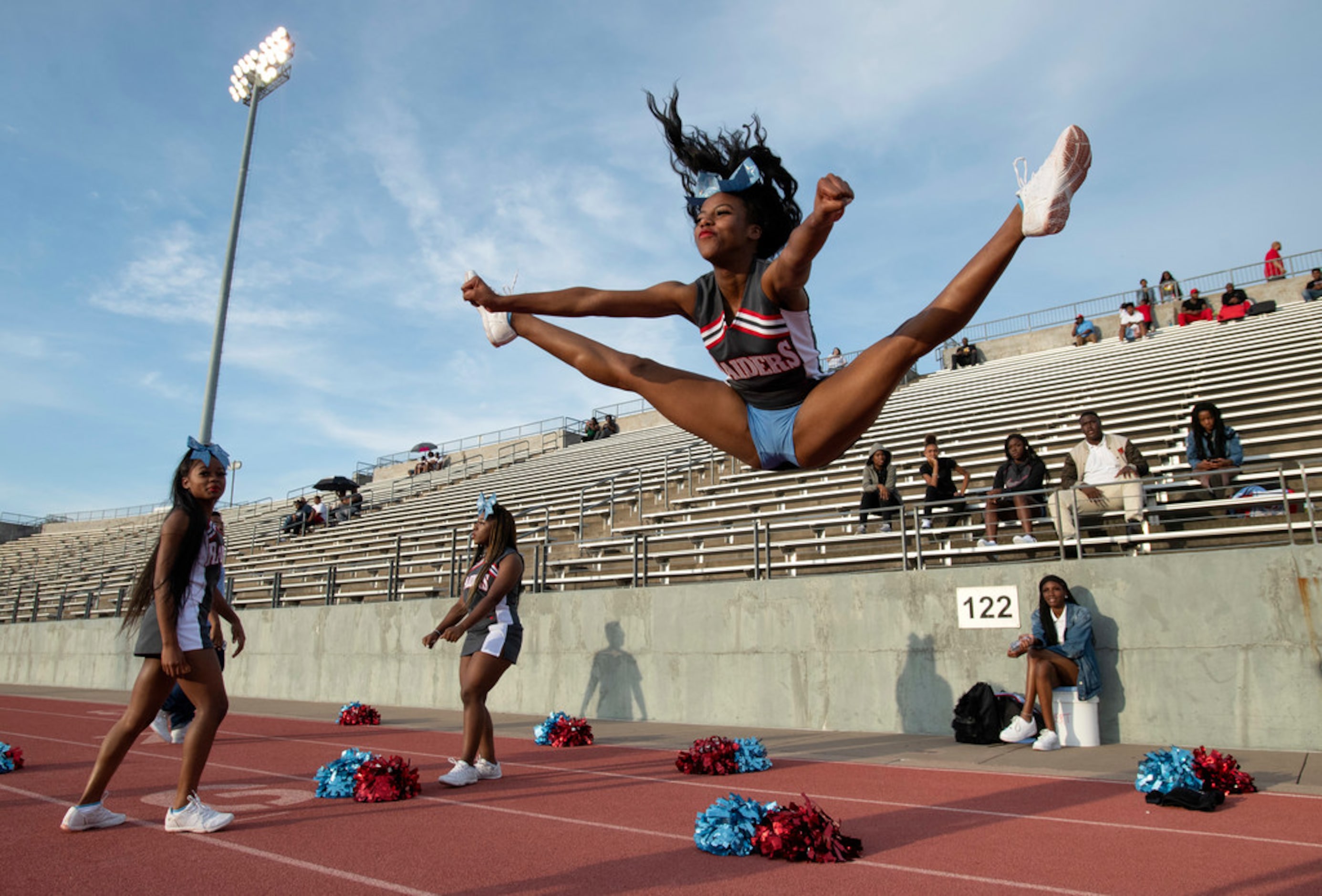 South Oak Cliff senior defensive back Courtline Flowers (2) commits pass interference...