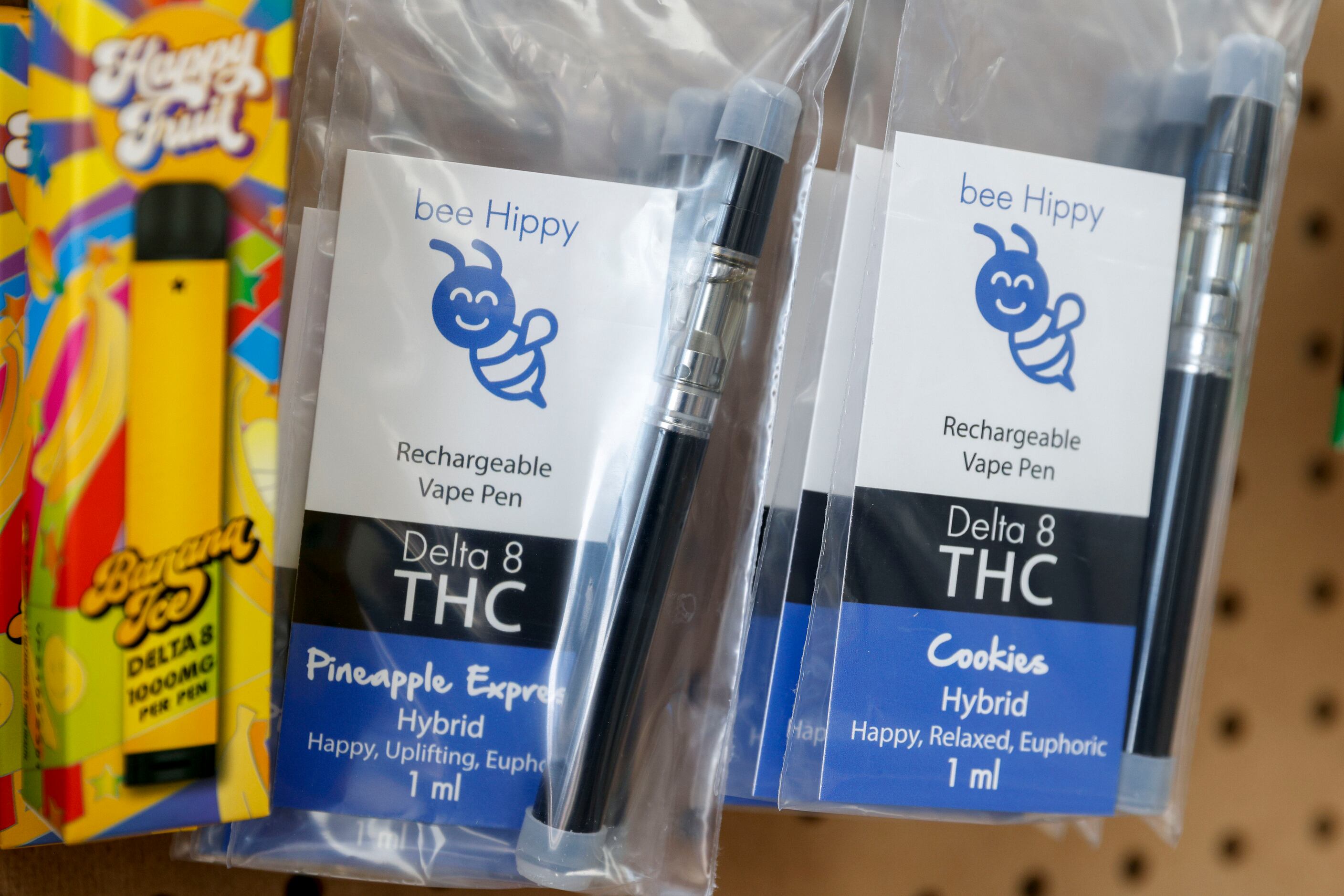 Products for sale inside the Bee Hippy showroom include a number of edibles that contain...