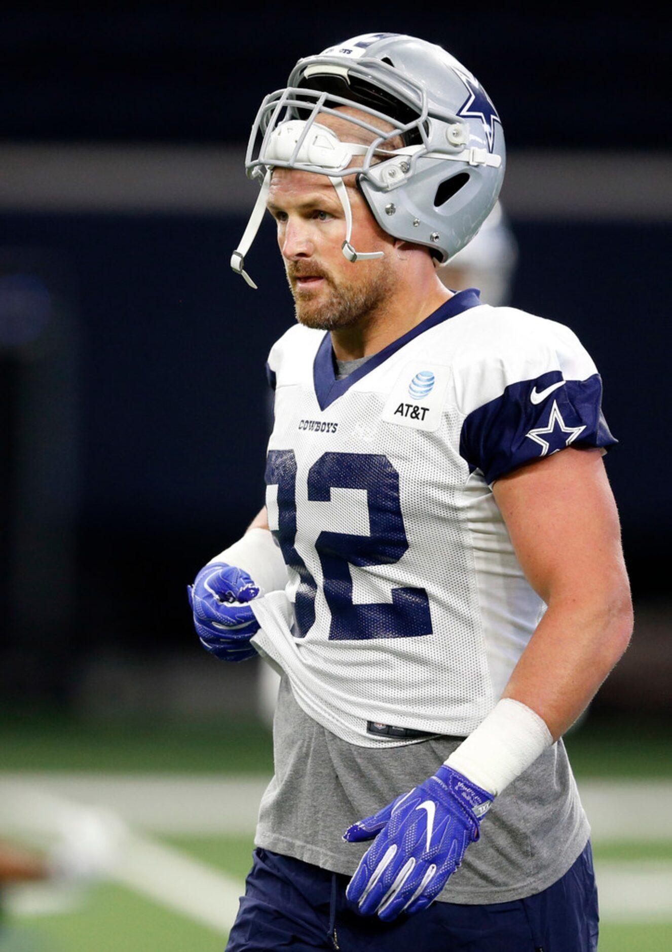 Dallas Cowboys tight end Jason Witten (82) walks up the field during practice at The Star in...