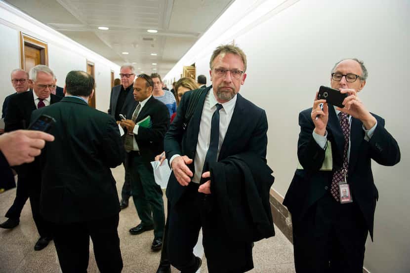 In this Jan. 10, 2017 file photo, Backpage.com CEO Carl Ferrer leaves the Senate Homeland...