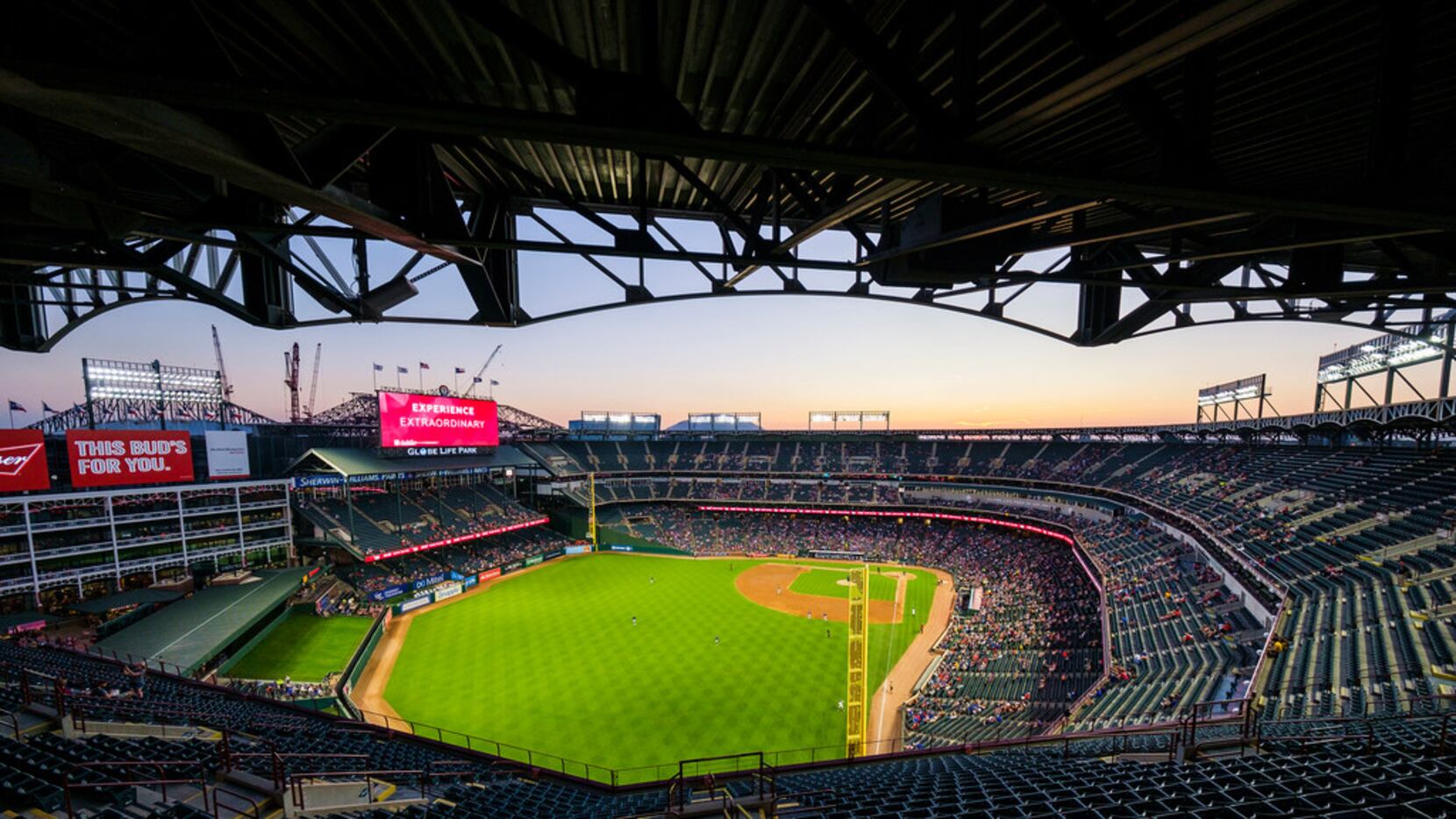 Globe Life Park, Home of the Texas Rangers, Debuts Over-The-Top