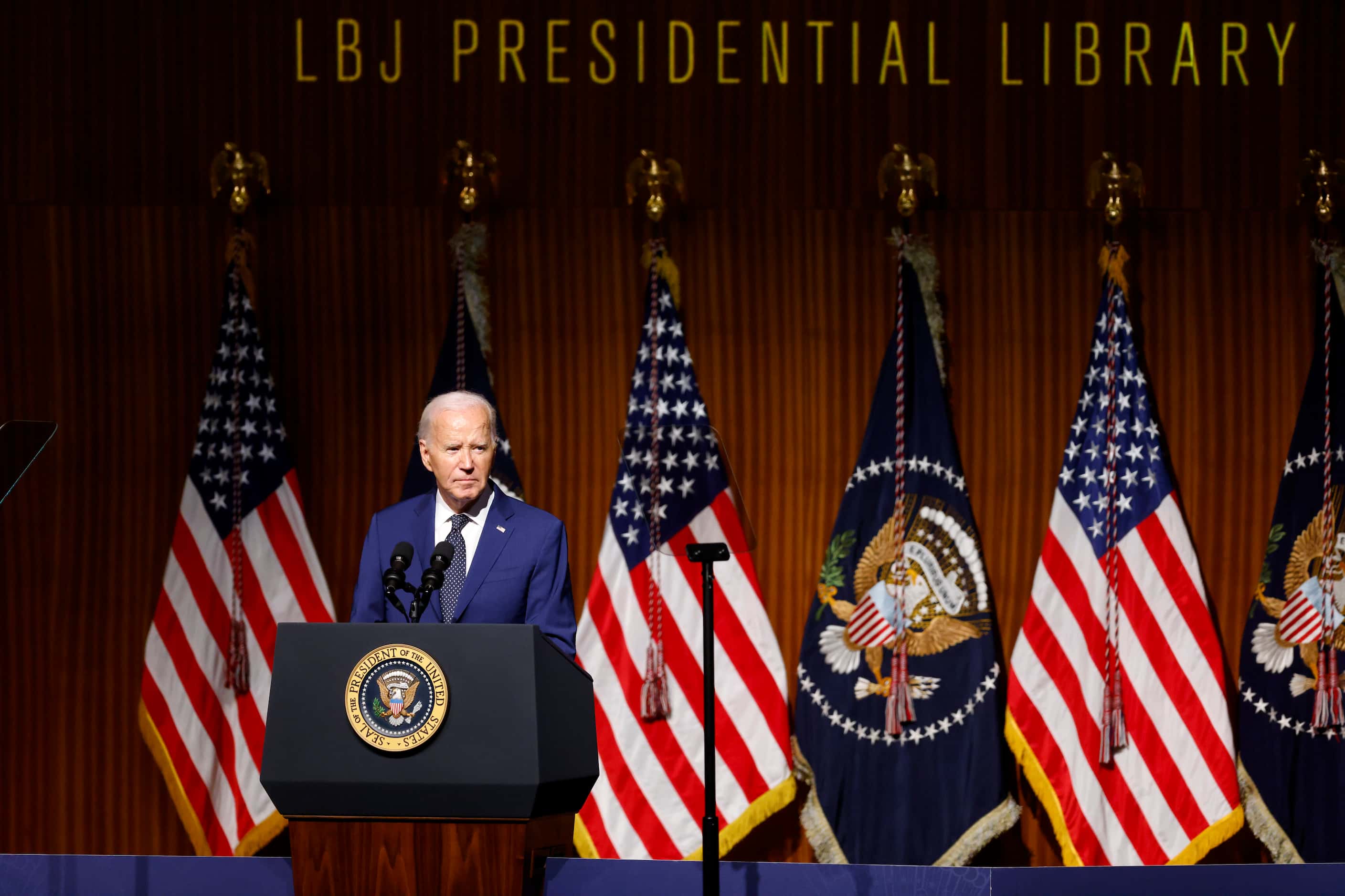 President Joe Biden delivers the keynote address during an event commemorating the 60th...