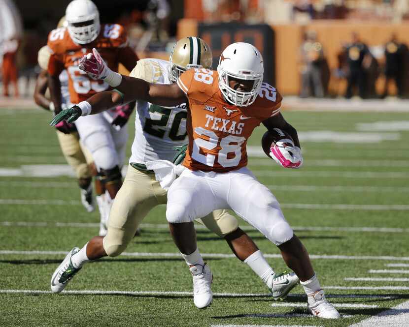 Texas running back Malcolm Brown (28) is pictured during the Baylor University Bears vs. the...