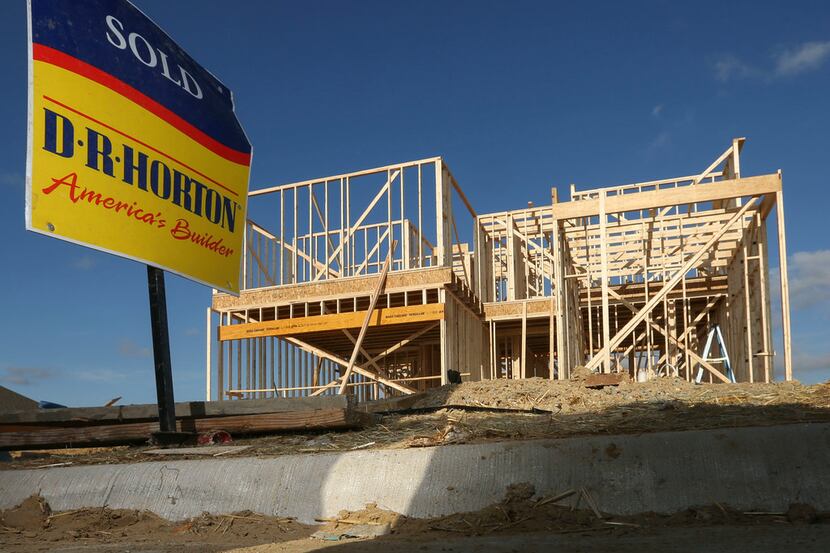 This D.R. Horton home in Forney was under construction in January. By focusing on...
