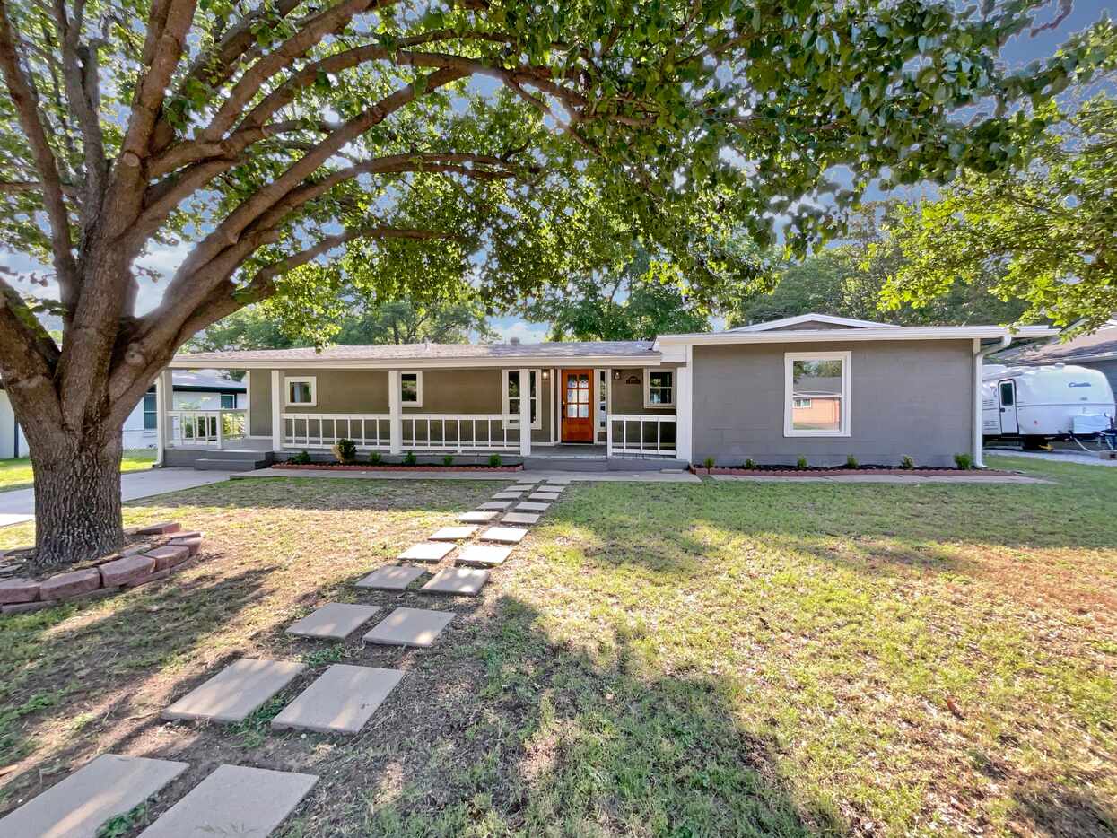 The four-bedroom home was built in 1953, and is a short bike ride to downtown Grapevine