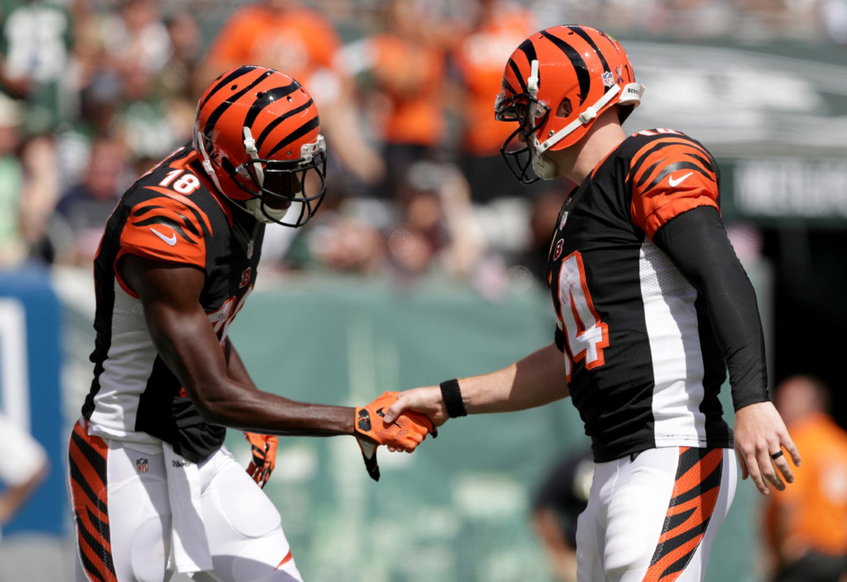 2015 AJ Green Game Used & Signed Cincinnati Bengals Road Jersey