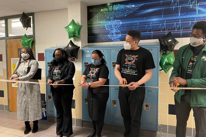 DeSoto ISD leadership cut the ribbon on a new partnership between the district and Serving...