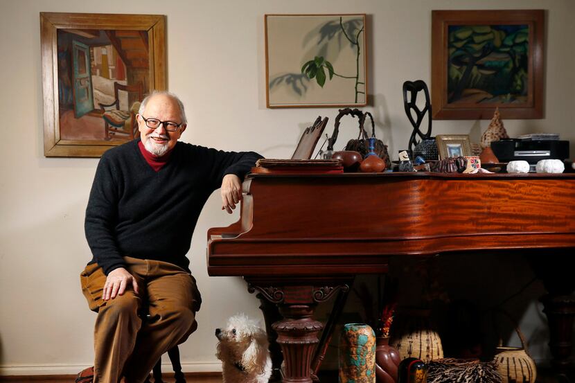 Rick Brettell, art critic of The Dallas Morning News, is photographed at his Dallas home on...