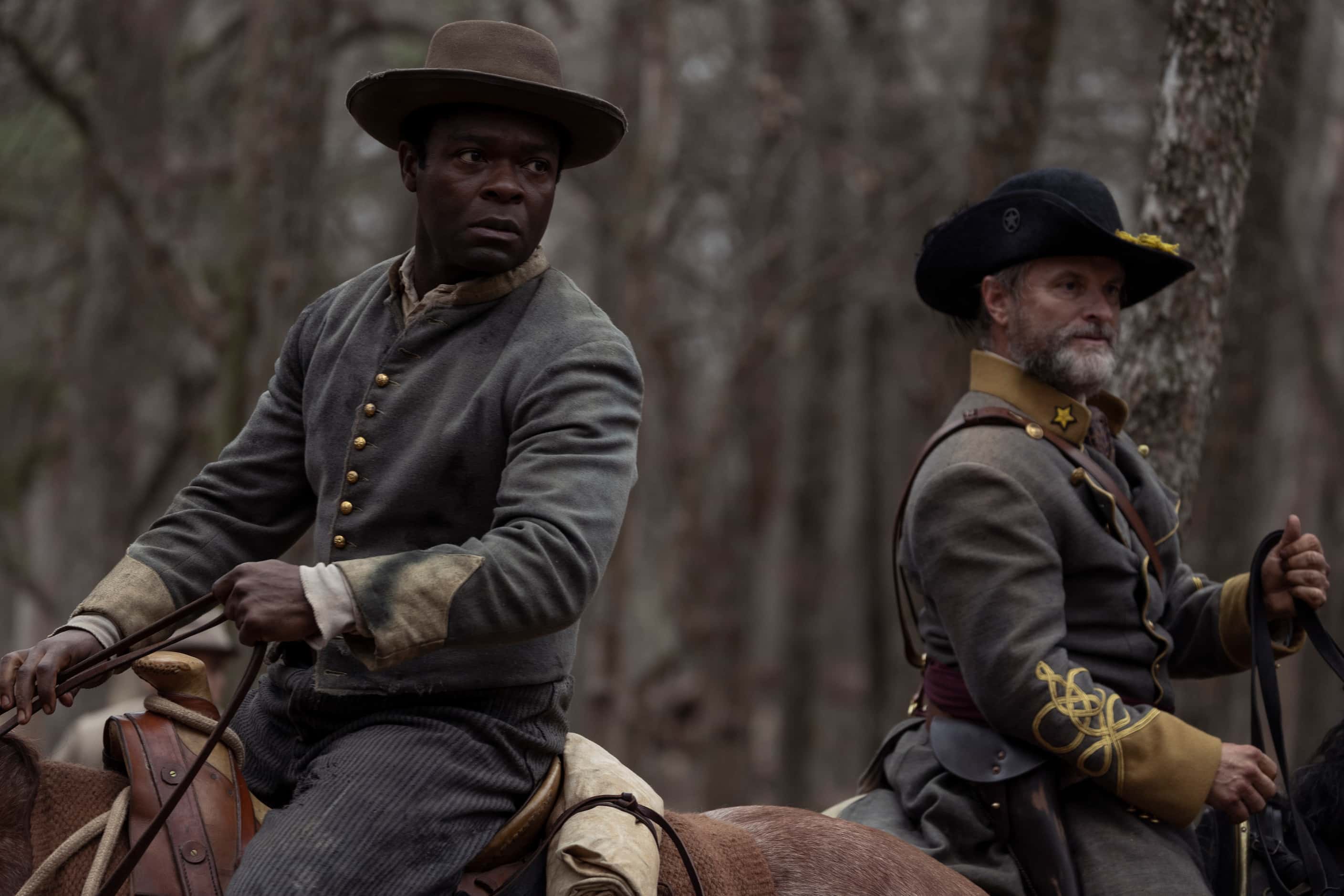 David Oyelewo stars as Bass Reeves and Shea Whigham as George Reeves in "Lawmen: Bass...